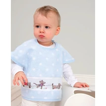 Hímezhető bebújós előke kék pöttyös