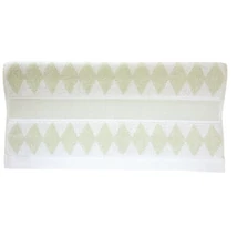 Hímezhető törölköző 50x100 menta zöld színű rombusz mintával