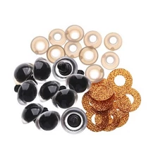 Csillámos biztonsági szem 1 pár - bronz  16 mm