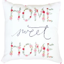 Keresztszemesen hímezhető párna készlet - Home sweet home