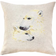 Keresztszemesen hímezhető párna készlet - Jegesmacik