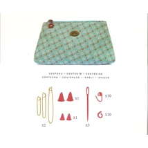 Virágmintás kék neszesszer kiegészítőkkel