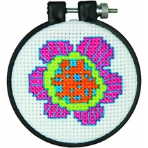 Keresztszemes készlet gyerekeknek-Virág