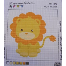 Gobelin alap gyerekeknek hímzőfonalakkal - Oroszlán