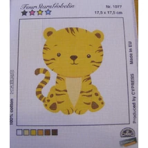 Gobelin alap gyerekeknek hímzőfonalakkal - Tigris