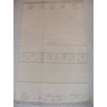 Keresztszemesen hímezhető kéztörlő 40x70 - Bagoly