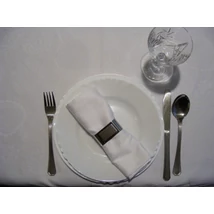 Hímezhető rongyszalvéta-szív fehér színű