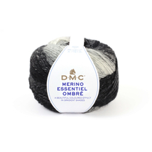 DMC Merino Essentiel Ombre fekete-fehér fonal - 1000
