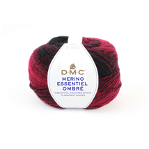 DMC Merino Essentiel Ombre vörös-fekete fonal - 1001