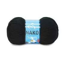 Nako Saten akril fonal - Fekete