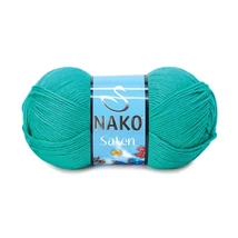 Nako Saten akril fonal - Smaragd zöld