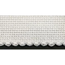 Kongré szalag 10 cm széles-fehér színű-ezüst szegéllyel