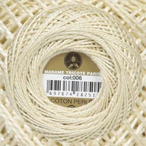 Perlé hímző gyöngyfonal 006 - ekrü