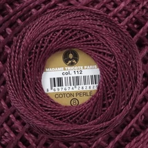 Perlé hímző gyöngyfonal 112 - burgundi vörös