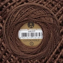 Perlé hímző gyöngyfonal 117 - barna