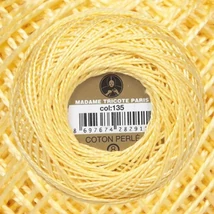Perlé hímző gyöngyfonal 135 - sárga