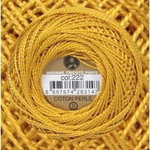 Perlé hímző gyöngyfonal 222 - aranysárga