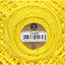 Perlé hímző gyöngyfonal 4005 - sárga