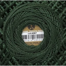 Perlé hímző gyöngyfonal 4067 - zöld
