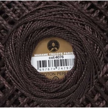 Perlé hímző gyöngyfonal 4076 - sötétbarna