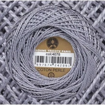 Perlé hímző gyöngyfonal 4078 - szürke
