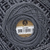 Perlé hímző gyöngyfonal 484 - sötétszürke