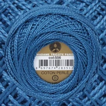 Perlé hímző gyöngyfonal 556 - kék