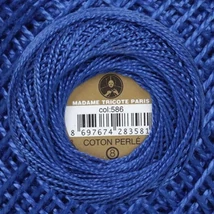 Perlé hímző gyöngyfonal 586 - kék