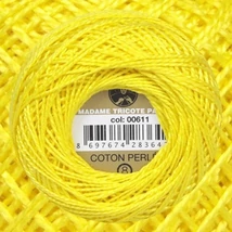 Perlé hímző gyöngyfonal 611 - világossárga