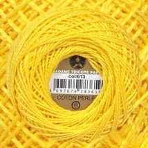 Perlé hímző gyöngyfonal 613 - sárga