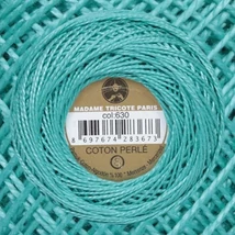 Perlé hímző gyöngyfonal 630 - zöldeskék