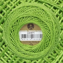 Perlé hímző gyöngyfonal 671 - világoszöld