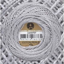 Perlé hímző gyöngyfonal 0707 - világos szürke