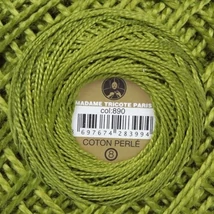 Perlé hímző gyöngyfonal 890 olívazöld