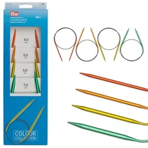 Prym Colour 4 darabos alumínium körkötőtű készlet (4,5-7 mm)