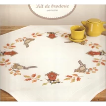 Rico előnyomott keresztszemes terítő készlet 80*80 cm - Madáretető