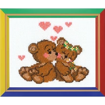 Keresztszemes készlet - Maci szerelem