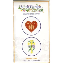 Keresztszemes készlet- Szív 2 db-os