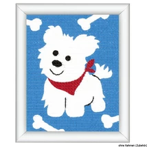 Gobelin készlet gyerekeknek- Fehér kutya