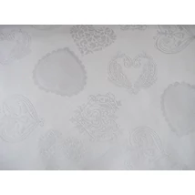 Hímezhető kongrébetétes anyag - szíves,fehér színű