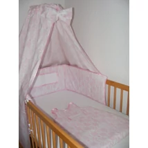 Hímezhető baldachin és fejvédő-Állatos rózsaszín