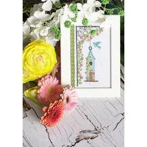 Keresztszemes minta DMC hímzőfonalakkal - Springtime