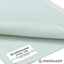 Zweigart aida 14 ct 110 cm széles - szürke