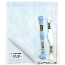 Zweigart aida 14 ct 110 cm széles - vintage kék