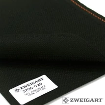 Zweigart precut 14 ct fekete színű aida (kongré) 30*55 cm