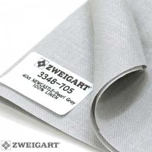 Zweigart Newcastle len hímzővászon 40ct 140 cm széles - gyöngy szürke