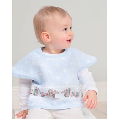 Hímezhető bebújós előke kék pöttyös