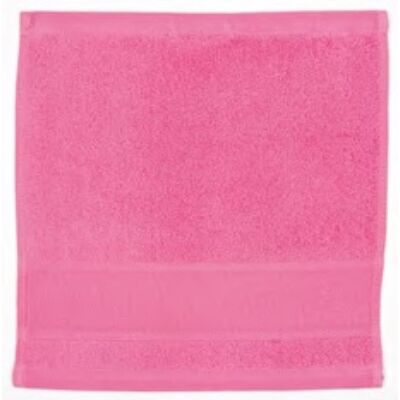 Hímezhető kéztörlő 30x30 pink színű