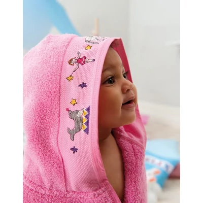 Hímezhető köntös pink színű