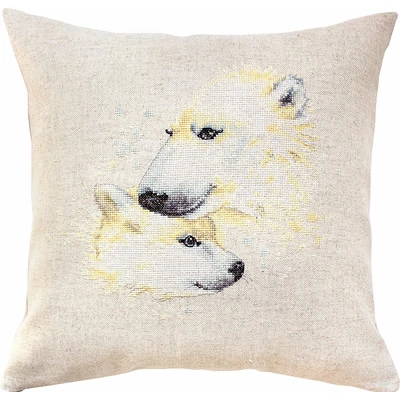 Keresztszemesen hímezhető párna készlet - Jegesmacik